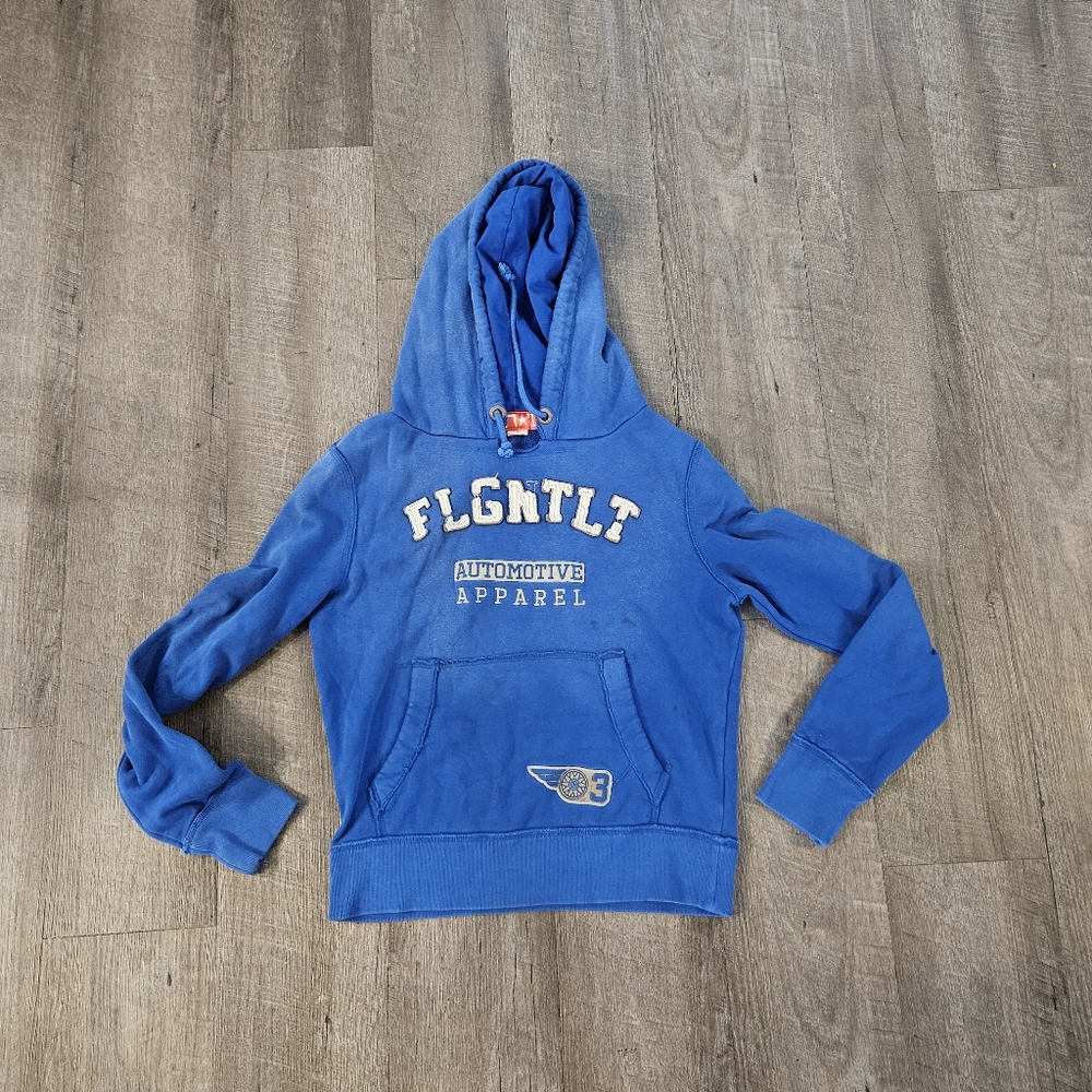 FLGNTLT Hoodie Vintage Blue Small Distressed
